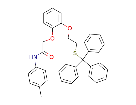 Molecular Structure of 188121-43-9 (N-p-Tolyl-2-[2-(2-tritylsulfanyl-ethoxy)-phenoxy]-acetamide)