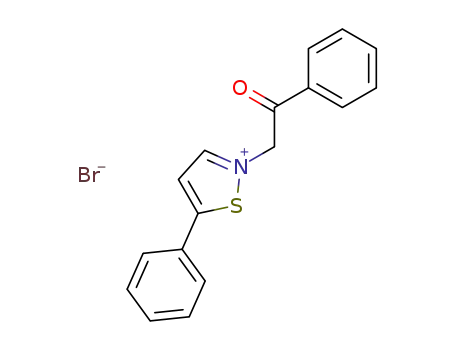 Molecular Structure of 38769-66-3 (Isothiazolium, 2-(2-oxo-2-phenylethyl)-5-phenyl-, bromide)