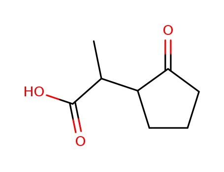 Molecular Structure of 59591-06-9 (2-(2-oxo-cyclopentyl)-propionic acid)