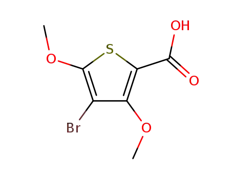 Molecular Structure of 95202-09-8 (2-Thiophenecarboxylic acid, 4-bromo-3,5-dimethoxy-)