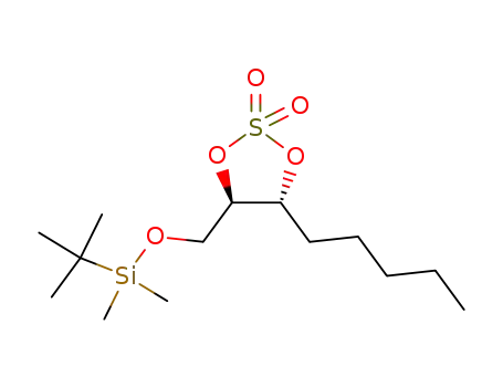 tert-Butyl-((4R,5R)-2,2-dioxo-5-pentyl-2λ<sup>6</sup>-[1,3,2]dioxathiolan-4-ylmethoxy)-dimethyl-silane