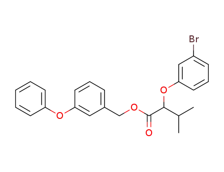 Molecular Structure of 63402-87-9 (Butanoic acid, 2-(3-bromophenoxy)-3-methyl-, (3-phenoxyphenyl)methyl
ester)