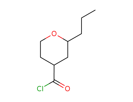 Molecular Structure of 77554-93-9 (2H-Pyran-4-carbonylchloride,tetrahydro-2-propyl-(9CI))