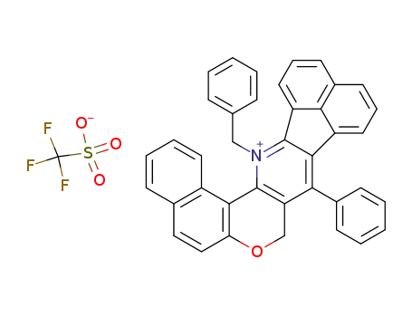 16-benzyl-9-phenyl-8H-7-oxa-16-azoniaphenanthro<3,4-k>-fluoranthene trifluoromethanesulphonate