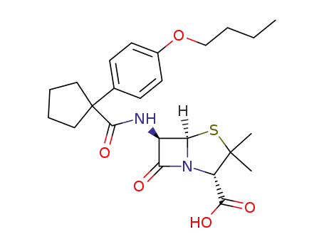 (2S,5R,6R)-6-{[1-(4-Butoxy-phenyl)-cyclopentanecarbonyl]-amino}-3,3-dimethyl-7-oxo-4-thia-1-aza-bicyclo[3.2.0]heptane-2-carboxylic acid
