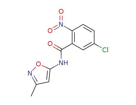 Molecular Structure of 144485-99-4 (Benzamide, 5-chloro-N-(3-methyl-5-isoxazolyl)-2-nitro-)