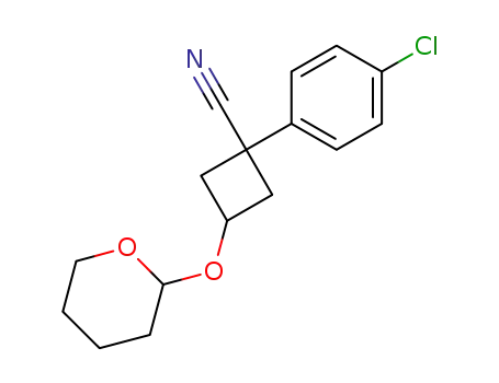 1-(4-Chloro-phenyl)-3-(tetrahydro-pyran-2-yloxy)-cyclobutanecarbonitrile