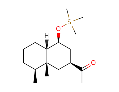 6β-acetyl-1,2,3,4,4a,5,6,7,8,8a-decahydro-4β,4aβ-dimethyl-8β-trimethylsilyloxy-8aβ-naphthalene