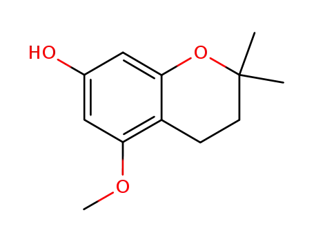Molecular Structure of 50386-17-9 (3,4-Dihydro-7-hydroxy-5-methoxy-2,2-dimethyl-2H-1-benzopyran)
