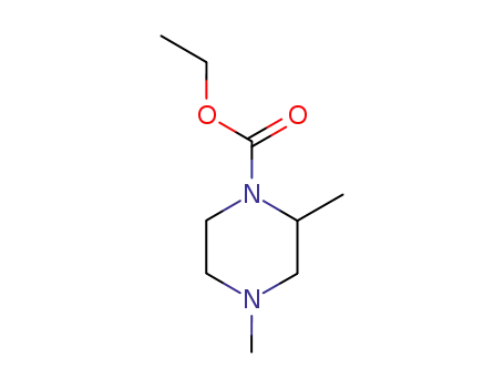 Molecular Structure of 114649-85-3 (1-Piperazinecarboxylicacid,2,4-dimethyl-,ethylester(9CI))