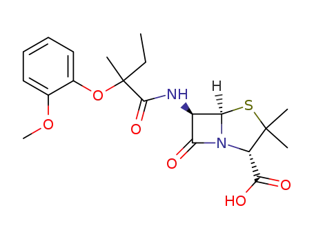 (2S,5R,6R)-6-[2-(2-Methoxy-phenoxy)-2-methyl-butyrylamino]-3,3-dimethyl-7-oxo-4-thia-1-aza-bicyclo[3.2.0]heptane-2-carboxylic acid
