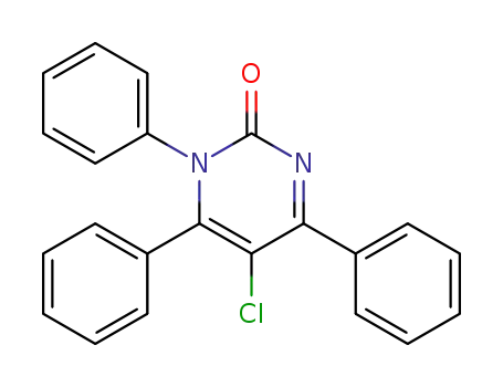 Molecular Structure of 88039-38-7 (2(1H)-Pyrimidinone, 5-chloro-1,4,6-triphenyl-)