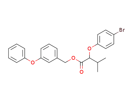 Molecular Structure of 63402-77-7 (Butanoic acid, 2-(4-bromophenoxy)-3-methyl-, (3-phenoxyphenyl)methyl
ester)