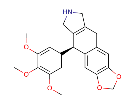 4-(3',4',5'-trimethoxyphenyl)-6,7-methylenedioxy-1,3,4,9-tetrahydronaphtho<2,3-c>pyrrole