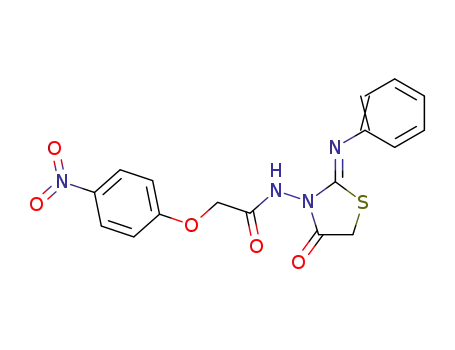 2-(4-nitrophenoxy)-N-[(2Z)-4-oxo-2-(phenylimino)-1,3-thiazolidin-3-yl]acetamide