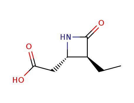 (+/-)-trans-4-carboxymethyl-3-ethylazetidin-2-one
