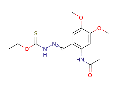 2-acetylamino-4,5-dimethoxybenzaldehyde ethoxy(thiocarbonyl)hydrazone