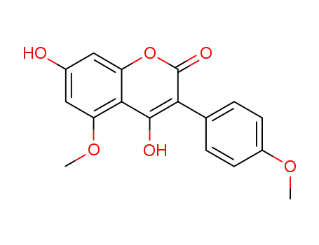 4,7-dihydroxy-5-methoxy-3-(4'-methoxyphenyl)coumarin