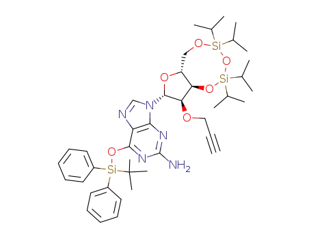 6-(tert-Butyl-diphenyl-silanyloxy)-9-((2R,3R,3aR,9aR)-5,5,7,7-tetraisopropyl-3-prop-2-ynyloxy-tetrahydro-1,4,6,8-tetraoxa-5,7-disila-cyclopentacycloocten-2-yl)-9H-purin-2-ylamine