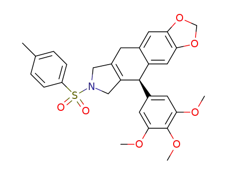 (R)-7-(Toluene-4-sulfonyl)-5-(3,4,5-trimethoxy-phenyl)-6,7,8,9-tetrahydro-5H-1,3-dioxa-7-aza-dicyclopenta[b,g]naphthalene
