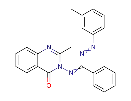 Molecular Structure of 110605-04-4 (2-methyl-3-{[(Z)-[(E)-(3-methylphenyl)diazenyl](phenyl)methylidene]amino}quinazolin-4(3H)-one)