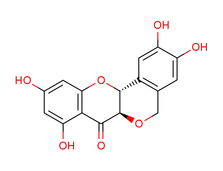 Molecular Structure of 30759-13-8 ((6aR,12aR)-6a,12a-Dihydro-2,3,8,10-tetrahydroxy[2]benzopyrano[4,3-b][1]benzopyran-7(5H)-one)