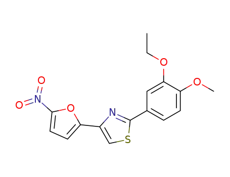 2-(3-ethoxy-4-methoxyphenyl)-4-(5'-nitro-2'-furyl)thiazole