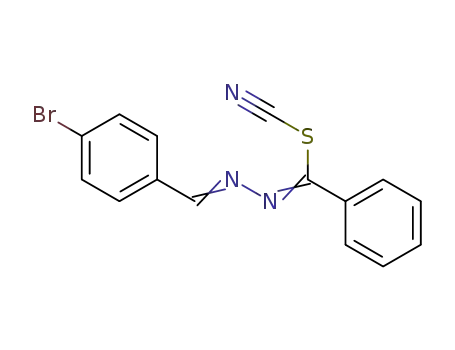 N-[1-(4-Bromo-phenyl)-meth-(E)-ylidene]-N'-[1-phenyl-1-thiocyanato-meth-(Z)-ylidene]-hydrazine
