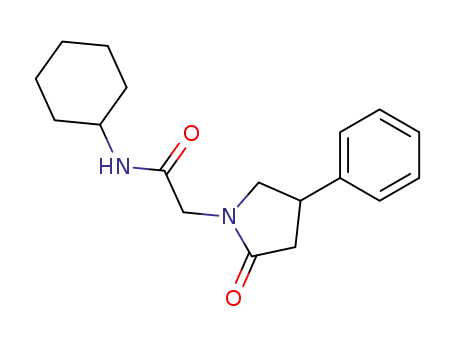N-Cyclohexyl-2-oxo-4-phenylpyrrolidine-1-acetamide