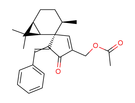 (1R,6R,7S,10R)-14-acetoxy-2-benzylidenevitr-4-en-3-one