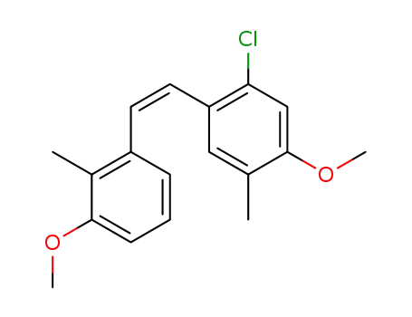 Benzene,
1-chloro-5-methoxy-2-[2-(3-methoxy-2-methylphenyl)ethenyl]-4-methyl-,
(Z)-