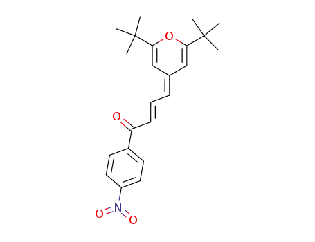 Molecular Structure of 88010-10-0 (2-Buten-1-one,
4-[2,6-bis(1,1-dimethylethyl)-4H-pyran-4-ylidene]-1-(4-nitrophenyl)-, (E)-)