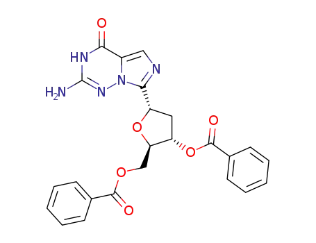 2-amino-7-(3',5'-di-O-benzoyl-2'-deoxy-α-D-erythro-pentofuranosyl)-3,4-dihydroimidazo<5,1-f><1,2,4>triazin-4-one