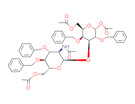 3-O-(2-Acetamido-6-O-acetyl-3,4-di-O-benzyl-2-desoxy-α-D-glucopyranosyl)-1,6-di-O-acetyl-2,4-di-O-benzyl-α-D-galactopyranose