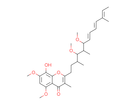 4H-1-Benzopyran-4-one,2-(4,6-dimethoxy-3,5,11-trimethyl-7,9,11-tridecatrien-1-yl)-8-hydroxy-5,7-dimethoxy-3-methyl-