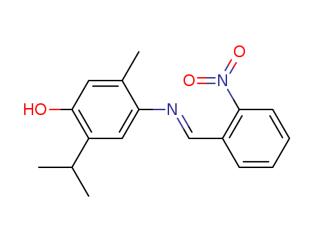 5-methyl-4-[(2-nitrophenyl)methylideneamino]-2-propan-2-yl-phenol