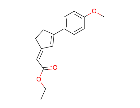 Molecular Structure of 105190-76-9 (Ethyl <3-(4-methoxyphenyl)-2-cyclopentenyliden>acetate)