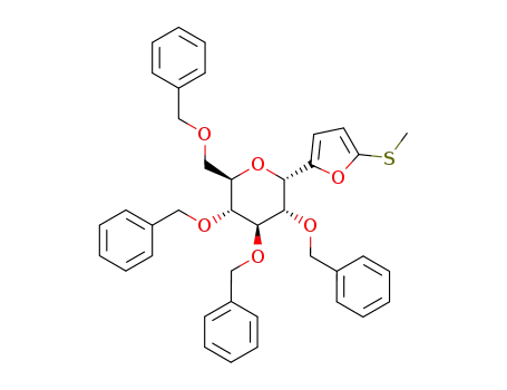 2-Methylthio-5-(2,3,4,6-tetra-O-benzyl-α-D-glucopyranosyl)furan