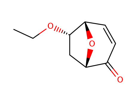 Molecular Structure of 87797-24-8 (8-Oxabicyclo[3.2.1]oct-3-en-2-one, 6-ethoxy-, endo-)