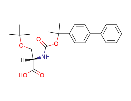 Molecular Structure of 47634-33-3 (L-Serine,
N-[(1-[1,1'-biphenyl]-4-yl-1-methylethoxy)carbonyl]-O-(1,1-dimethylethyl)-)