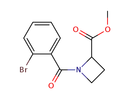 Molecular Structure of 182343-74-4 (1-(2-Bromo-benzoyl)-azetidine-2-carboxylic acid methyl ester)
