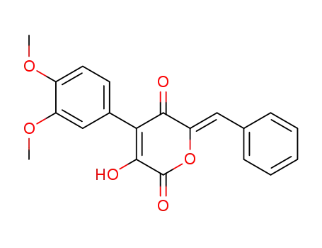 6-Benzyliden-4-(3,4-dimethoxyphenyl)-3-hydroxy-2H-pyran-2,5(6H)-dion