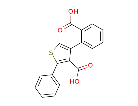 Molecular Structure of 87694-31-3 (3-Thiophenecarboxylic acid, 4-(2-carboxyphenyl)-2-phenyl-)