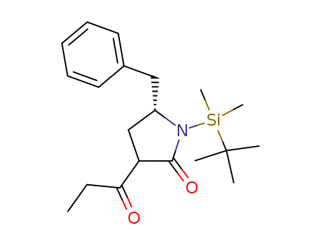 5-benzyl-1-(t-butyldimethylsilyl)-3-(1-oxopropyl)pyrrolidin-2-one