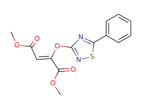 Molecular Structure of 89879-90-3 (2-Butenedioic acid, 2-[(5-phenyl-1,2,4-thiadiazol-3-yl)oxy]-, dimethyl
ester, (Z)-)