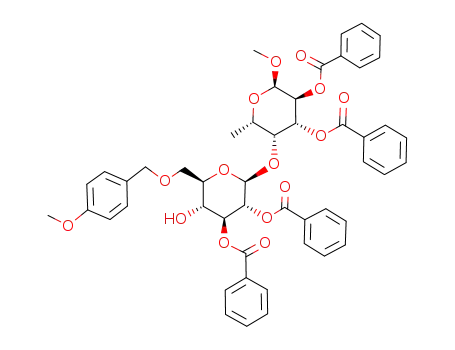 Methyl O-<2,3-di-O-benzoyl-6-O-(4-methoxybenzyl)-β-D-glucopyranosyl>-(1->4)-2,3-di-O-benzoyl-α-L-fucopyranoside