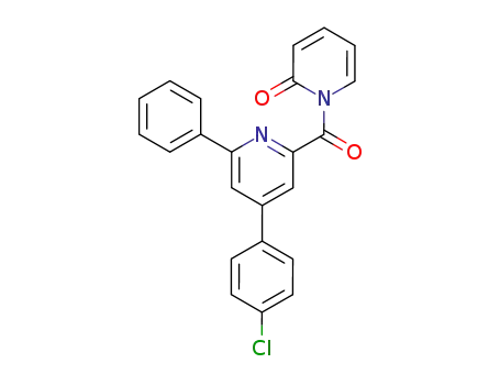 Molecular Structure of 89478-83-1 (2(1H)-Pyridinone, 1-[[4-(4-chlorophenyl)-6-phenyl-2-pyridinyl]carbonyl]-)