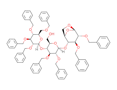 [(2R,3R,4S,5R,6S)-4,5-Bis-benzyloxy-6-((1R,2R,3S,4R,5R)-3,4-bis-benzyloxy-6,8-dioxa-bicyclo[3.2.1]oct-2-yloxy)-3-((2S,3R,4S,5R,6R)-3,4,5-tris-benzyloxy-6-benzyloxymethyl-tetrahydro-pyran-2-yloxy)-tetrahydro-pyran-2-yl]-methanol