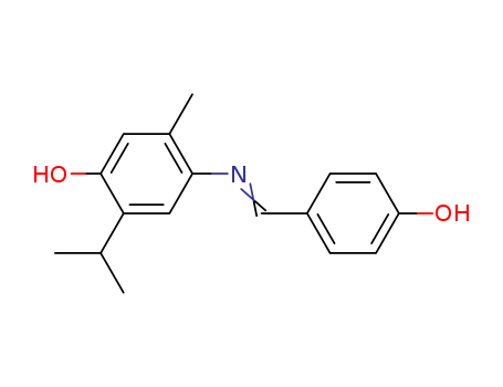 Phenol,4-[[(4-hydroxyphenyl)methylene]amino]-5-methyl-2-(1-methylethyl)- cas  6320-07-6