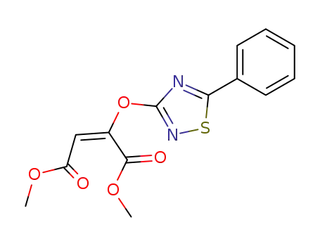 Molecular Structure of 89879-89-0 (2-Butenedioic acid, 2-[(5-phenyl-1,2,4-thiadiazol-3-yl)oxy]-, dimethyl
ester, (E)-)